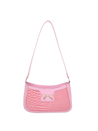 Bow PU Leather Shoulder Bag - Munsieur