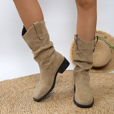 Pleated Pull-On Western Cowboy Boots - Munsieur