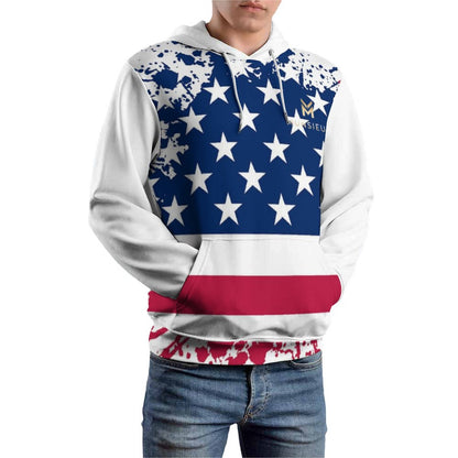 **Summer Sale** Munsieur Men's Graphic America's Pride Hoodie - Munsieur