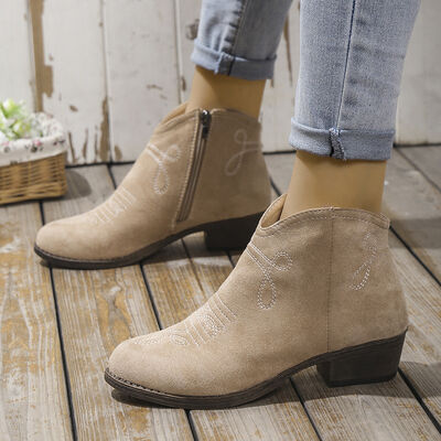 Block Heel Ankle Boots - Munsieur