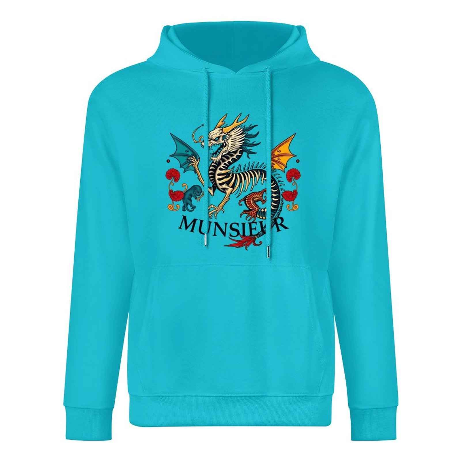 Munsieur Inferno Crest: Dragon Hoodie for Men - Munsieur