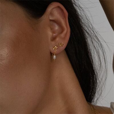 Copper Bow Stud Earrings - Munsieur