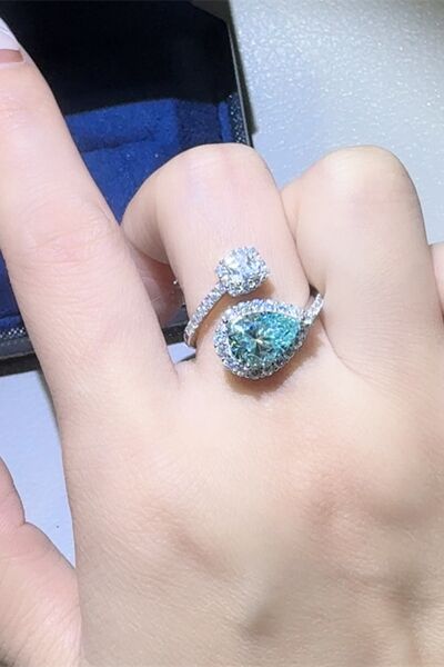 2 Carat Moissanite 925 Sterling Silver Bypass Ring - Munsieur