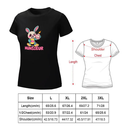 Easter Collection Munsieur Brand T-shirt for Women "Bunny Boom" Designer Streetwear for Her