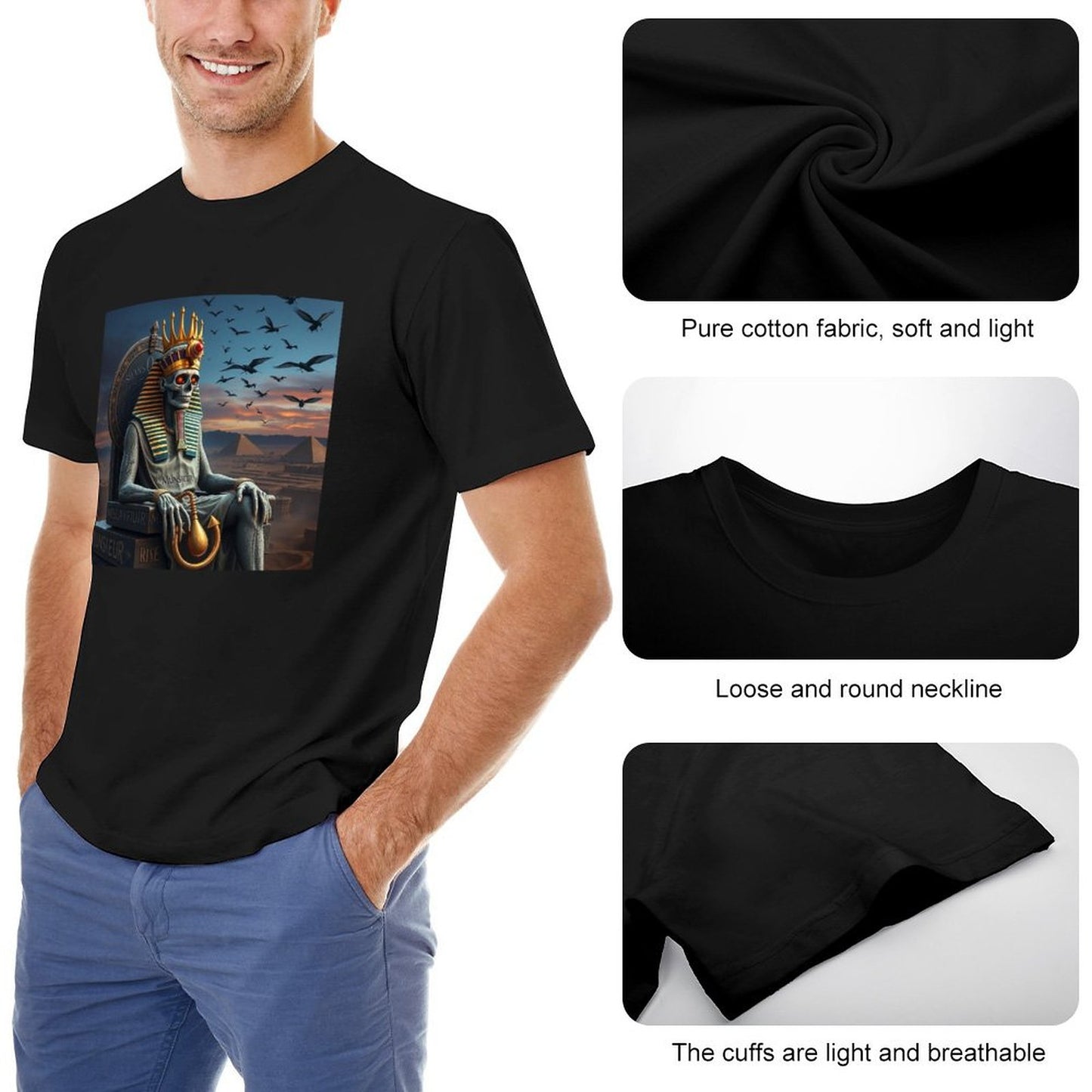 Munsieur Pharaoh's Reign Collection Men's Tee II (High Definition & Front Printing)