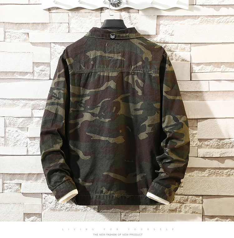 New Mens Camouflage Denim Coat Man Coats Masculine coats Fashion Design