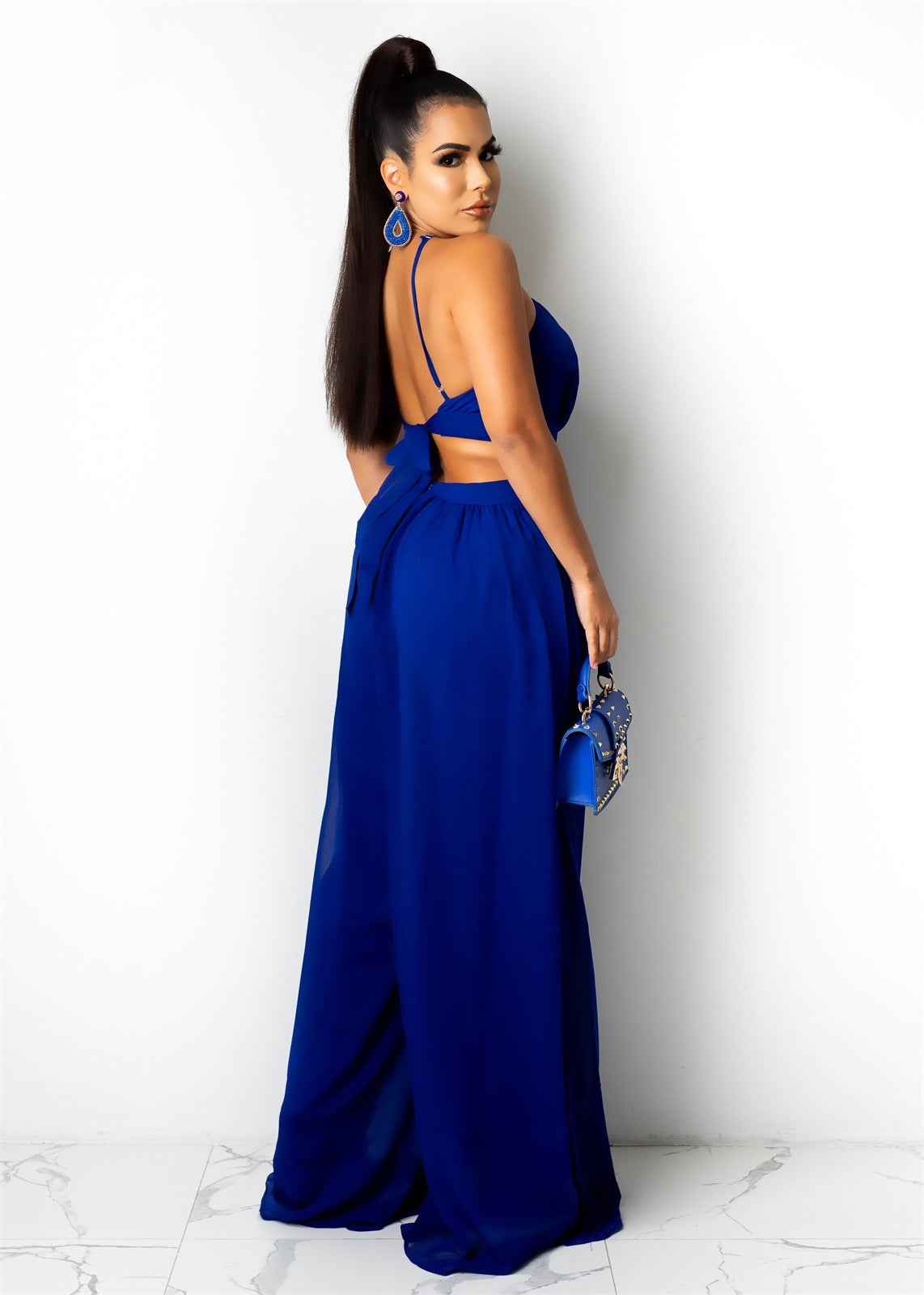 New Solid Color Casual Loose Chiffon Women Jumpsuit