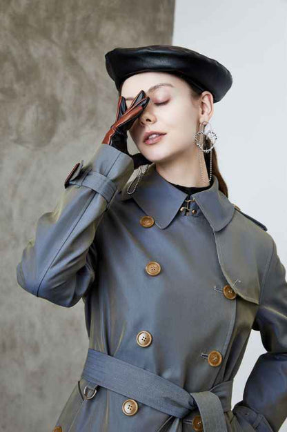 Elegant British Double Breasted Jacket for Women MUNSIEUR New Arrivals