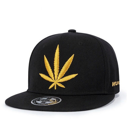 Topi All-match Jalanan Trend Lelaki Dan Wanita Hip-hop Kapas Sulaman Daun
