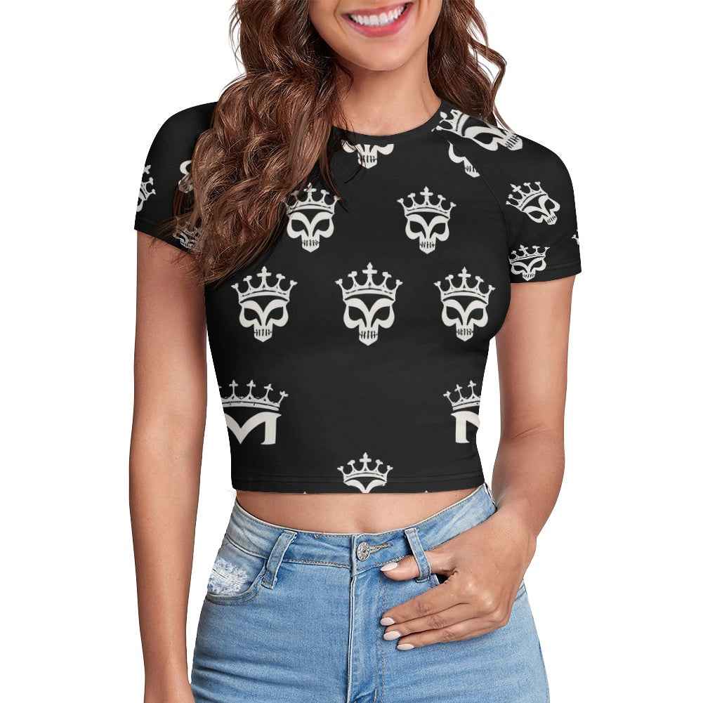 Tight cropped navel-baring T-shirt