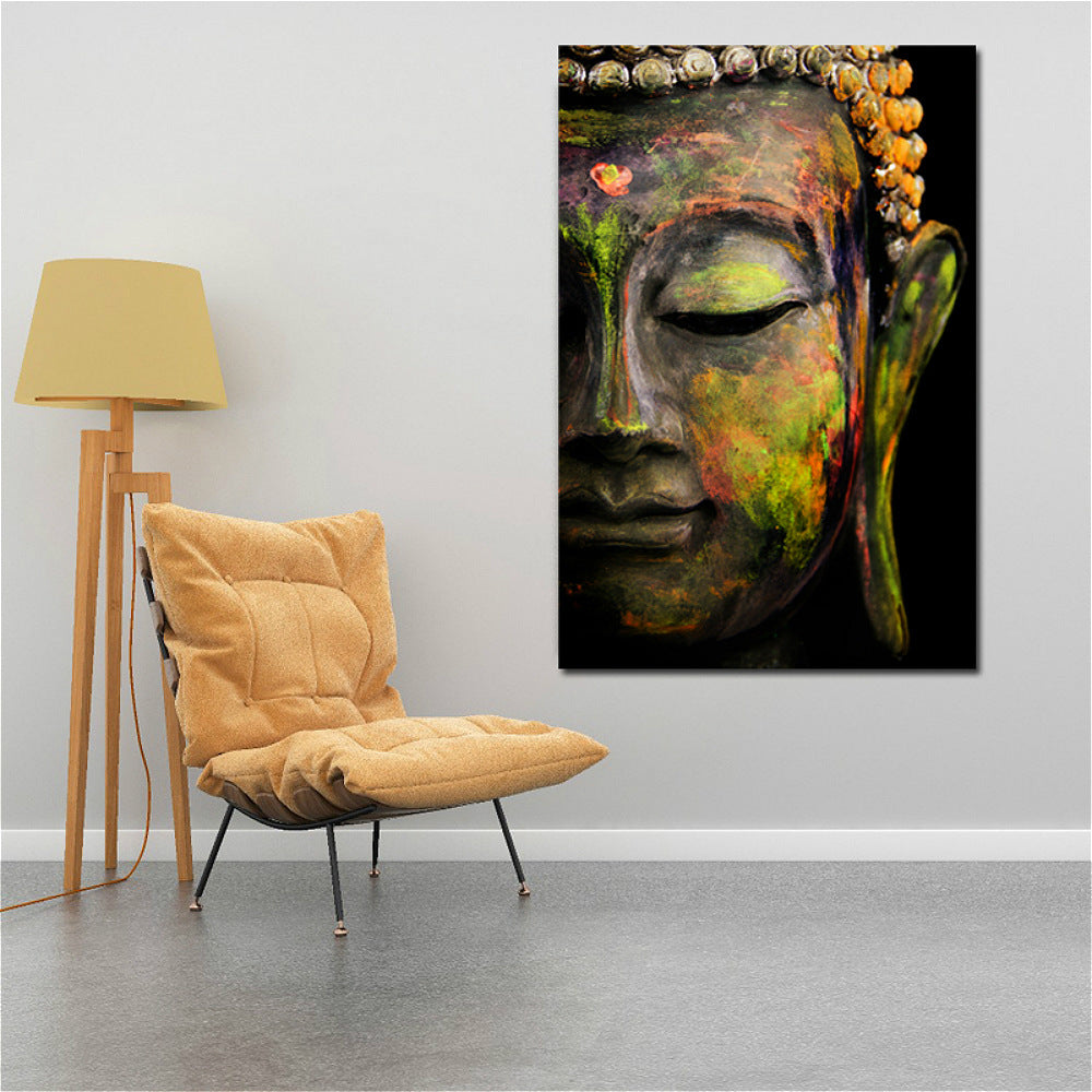 Buddha head portrait study decorative painting Art