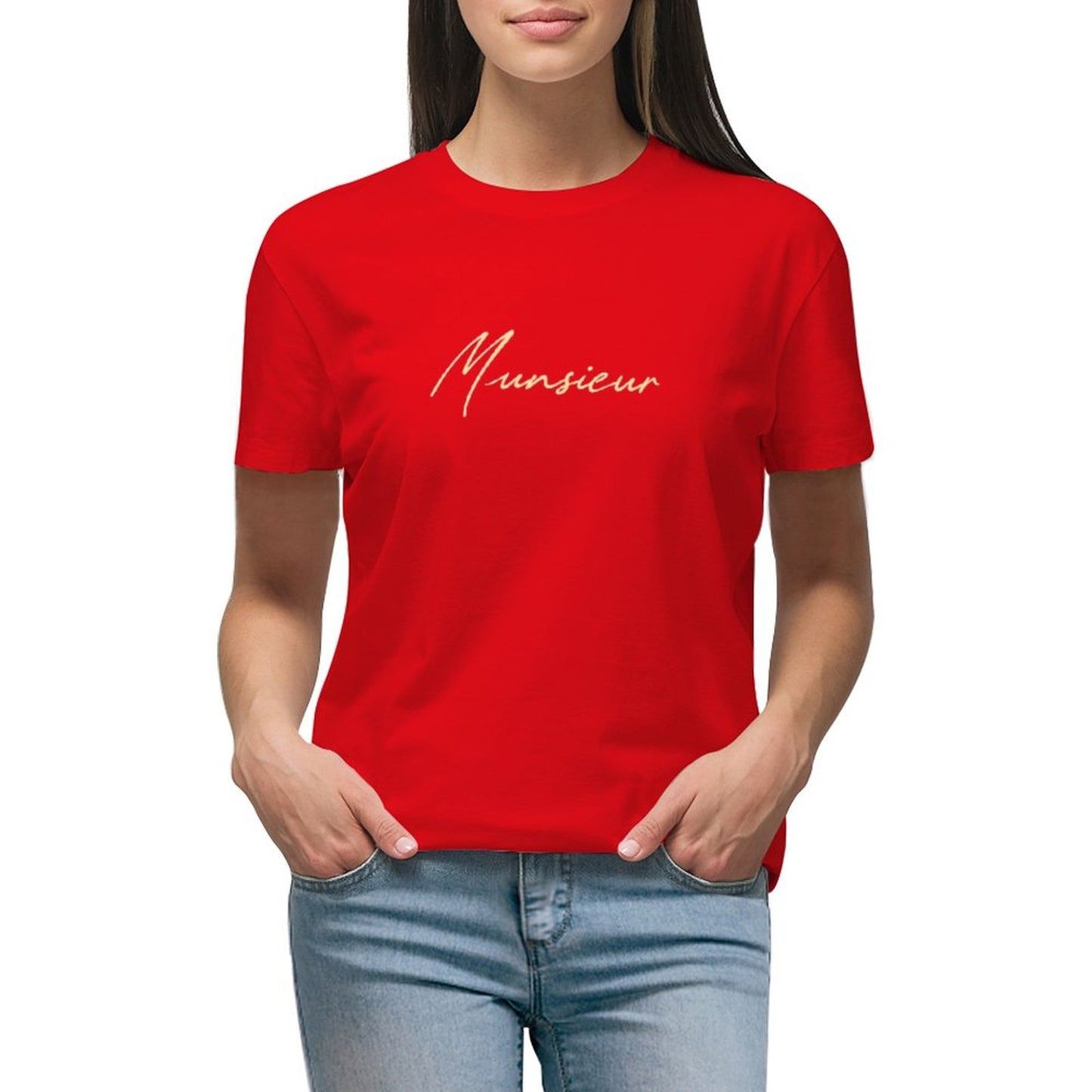 Women's Munsieur Brand T-shirt Comfortable Cotton Casual Streetwear