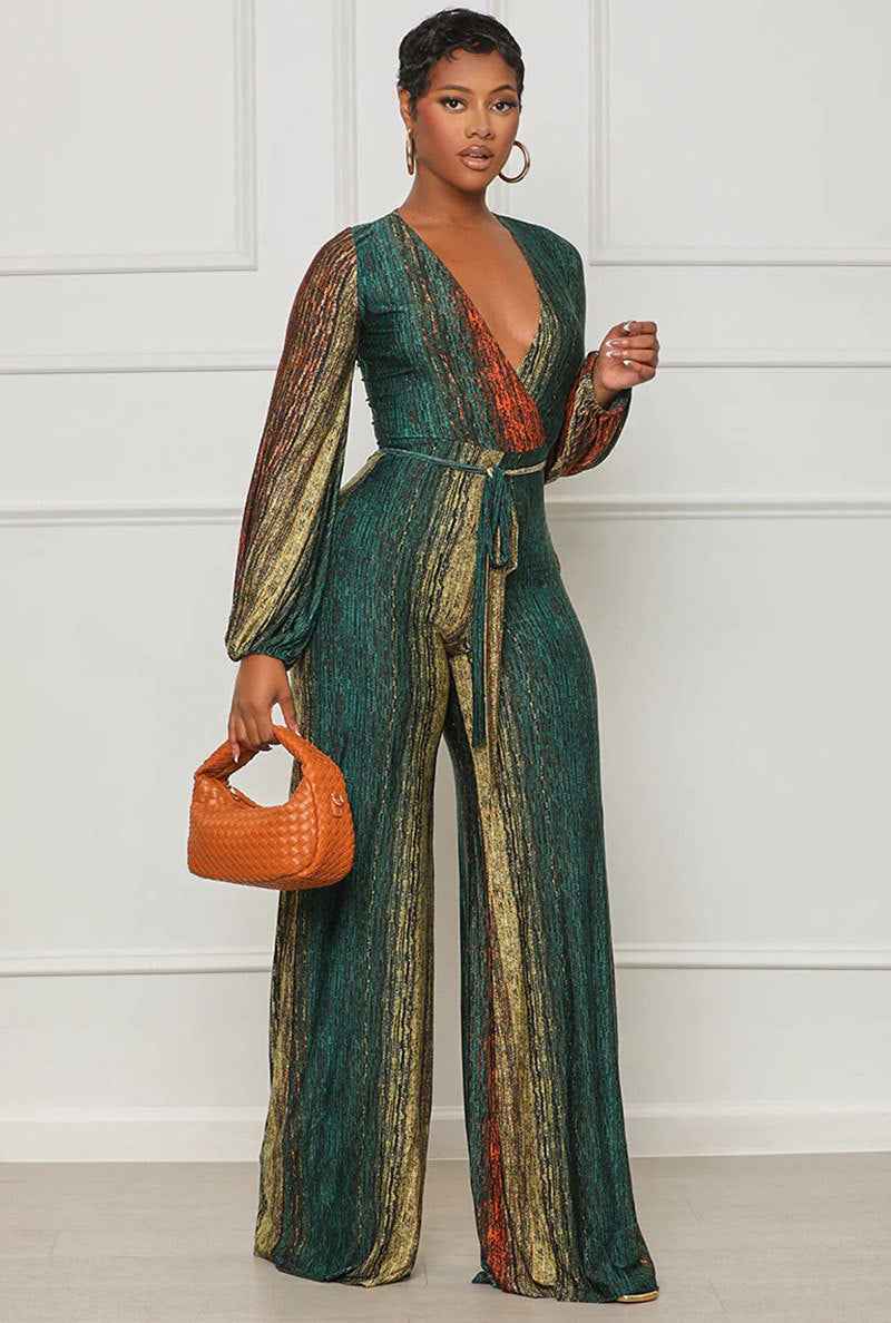 Long Sleeve Jumpsuit Loose Casual