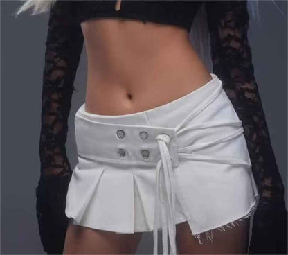 Pleated Skirt Summer Pleated Anti-Exposure A- line Skirt