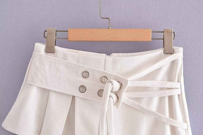 Pleated Skirt Summer Pleated Anti-Exposure A- line Skirt