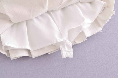 Pleated Skirt Summer Pleated Anti-Exposure A- line Skirt