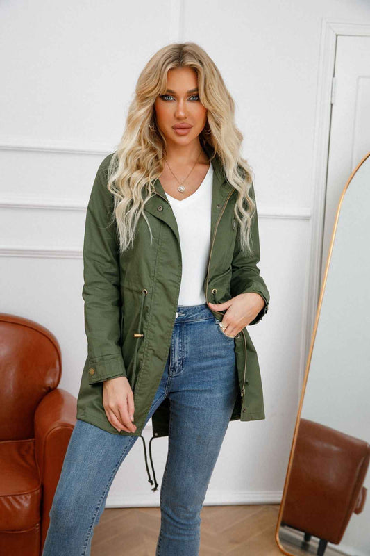 Plus Size Loose Solid Color Women's Jackets