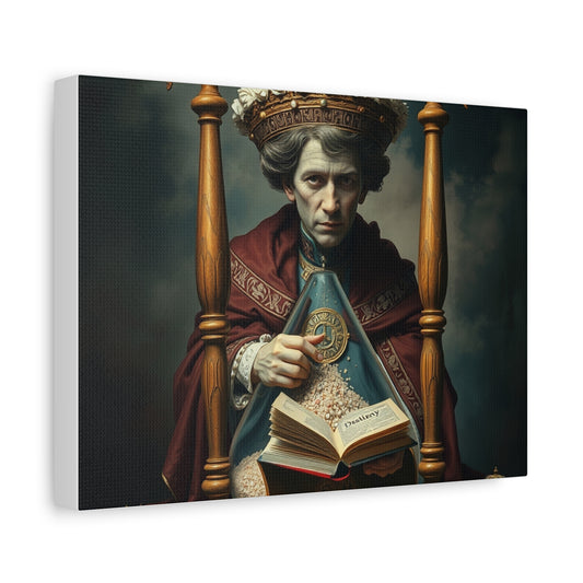 Canvas Wall Art, Royal King Artwork, Vintage Decor, Unique Gift, Home Wall Decoration, Art Lovers Gift