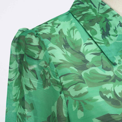 Summer New Elegant Printed Strap Waistband Gentle Dress