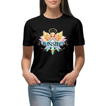 Munsieur Designer T-shirt for Women "Angel" Drip With Confidence Streetwear for Her