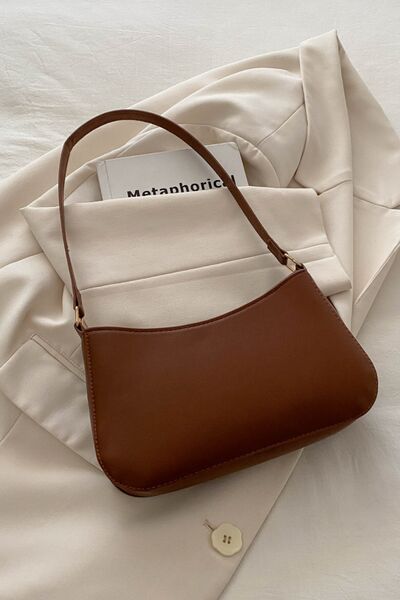 Bow Trim PU Leather Shoulder Bag - Munsieur