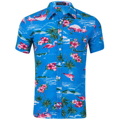 Casual floral beach short sleeve