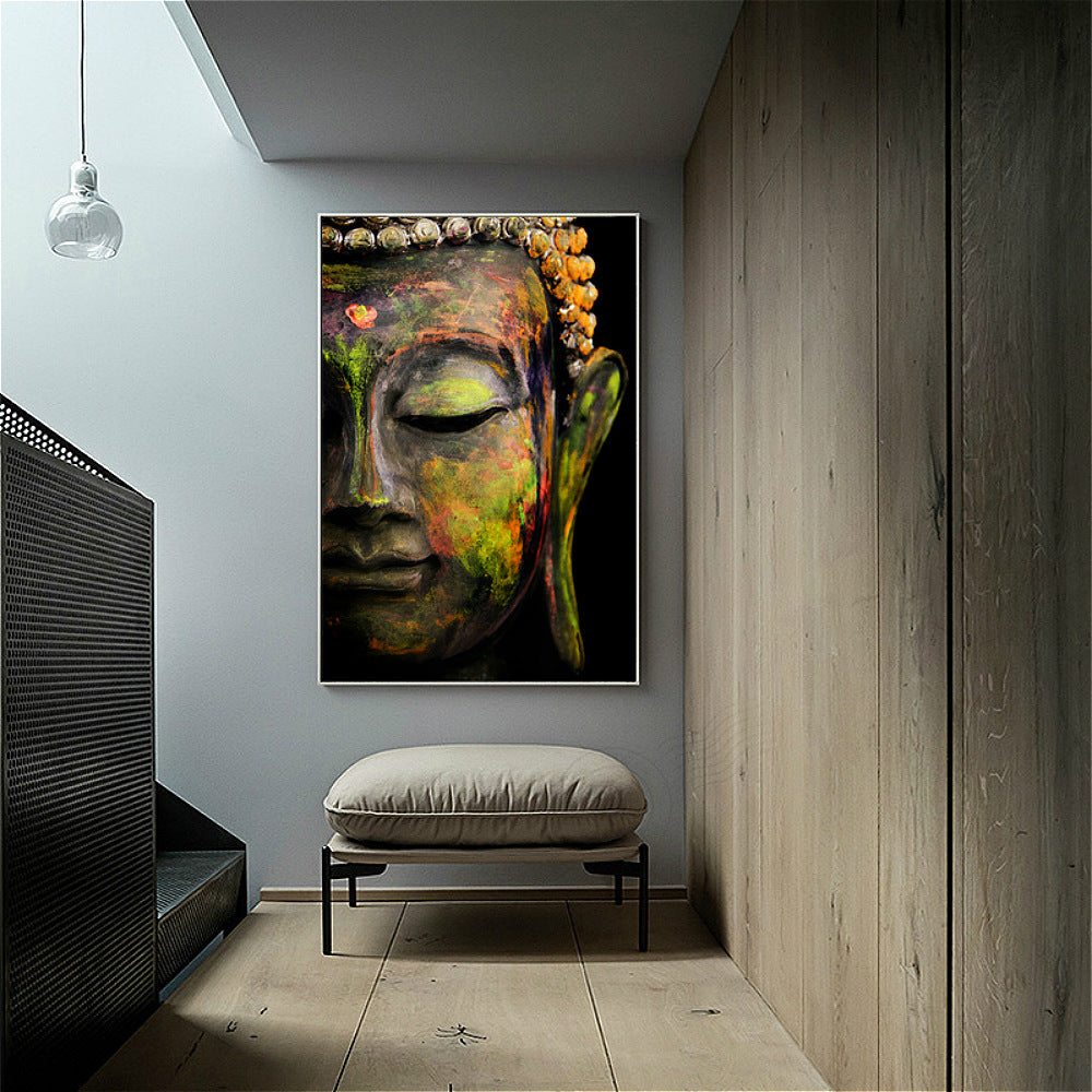 Buddha head portrait study decorative painting Art