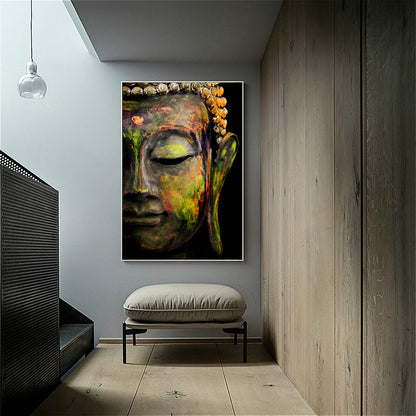 Buddha head portrait study decorative painting Art