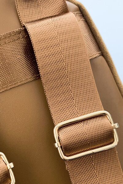 Chic Suede Adjustable Strap Backpack for Everyday Use - Munsieur