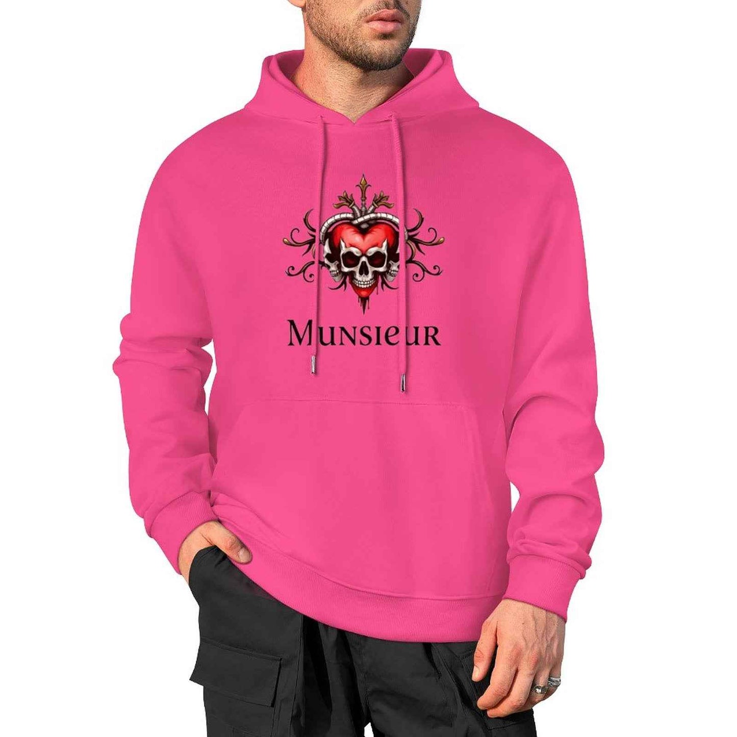 Munsieur Deadly Love: Skull Hoodie for Men - Munsieur