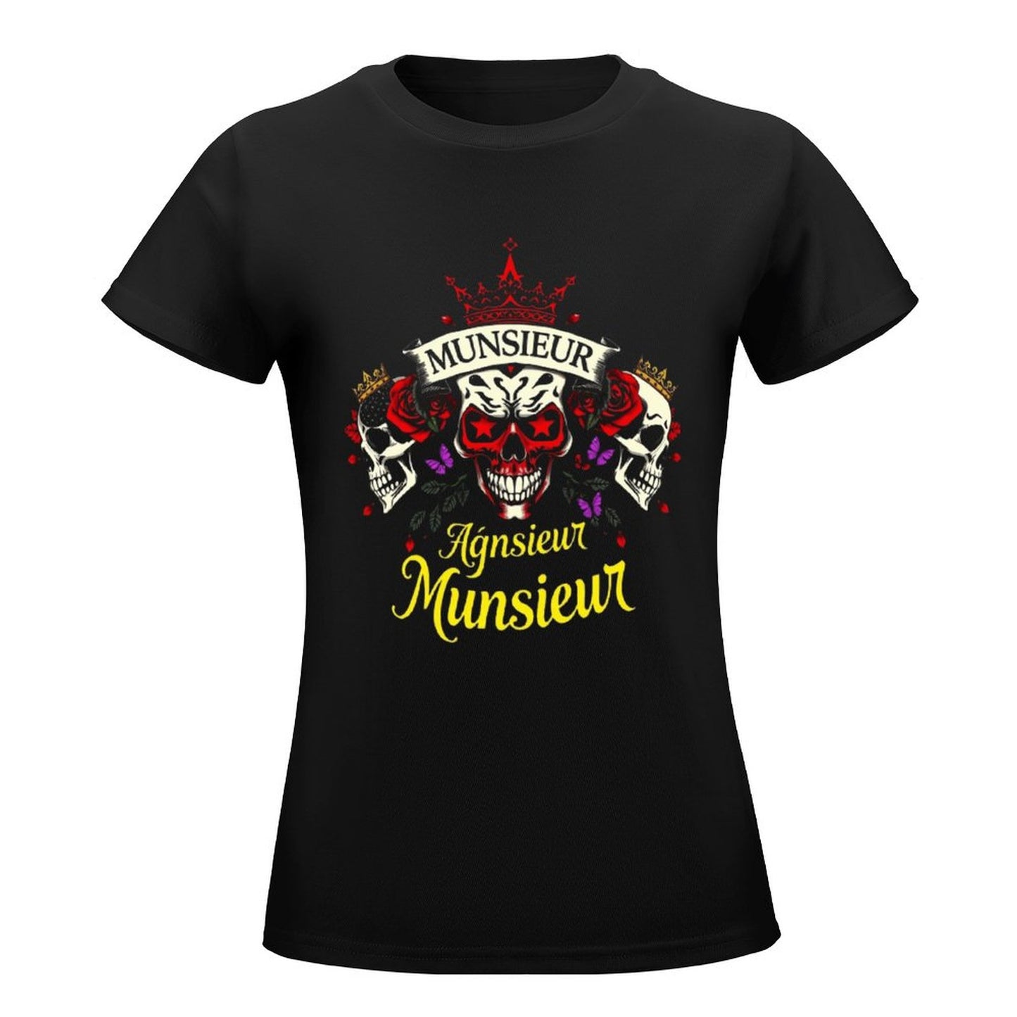 Munsieur Women's Custom T-Shirt "Agnsieur" Streetwear for Her