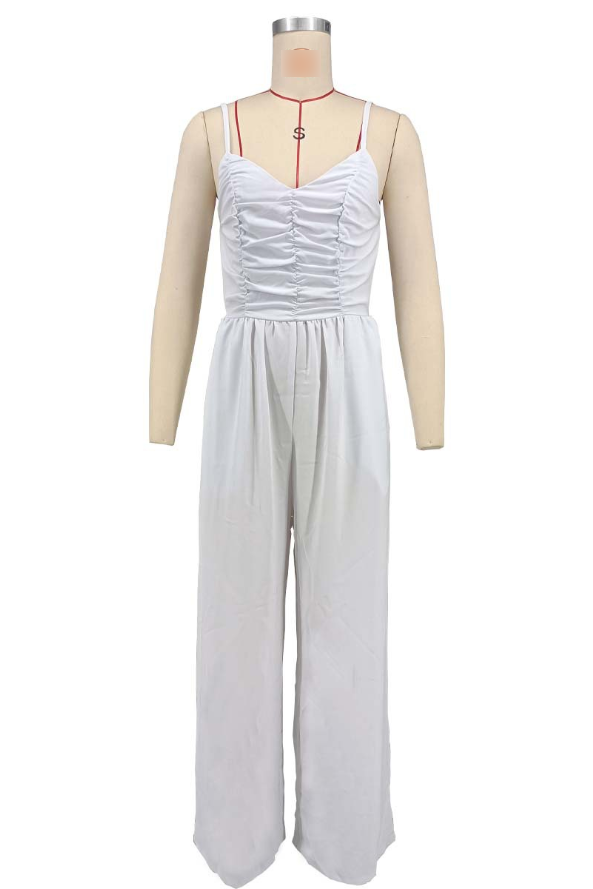 Summer Sling Backless Sexy Solid Color Women Jumpsuit Casual