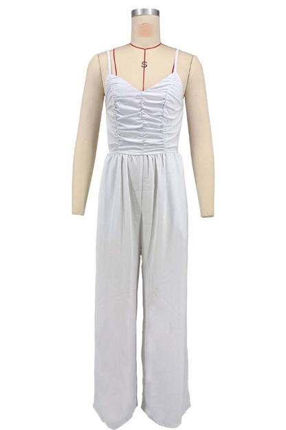 Summer Sling Backless Sexy Solid Color Women Jumpsuit Casual