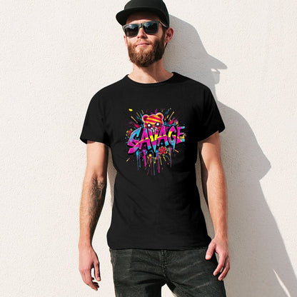 Tee for Men – "Savage" Graphic Streetwear Crown Co.