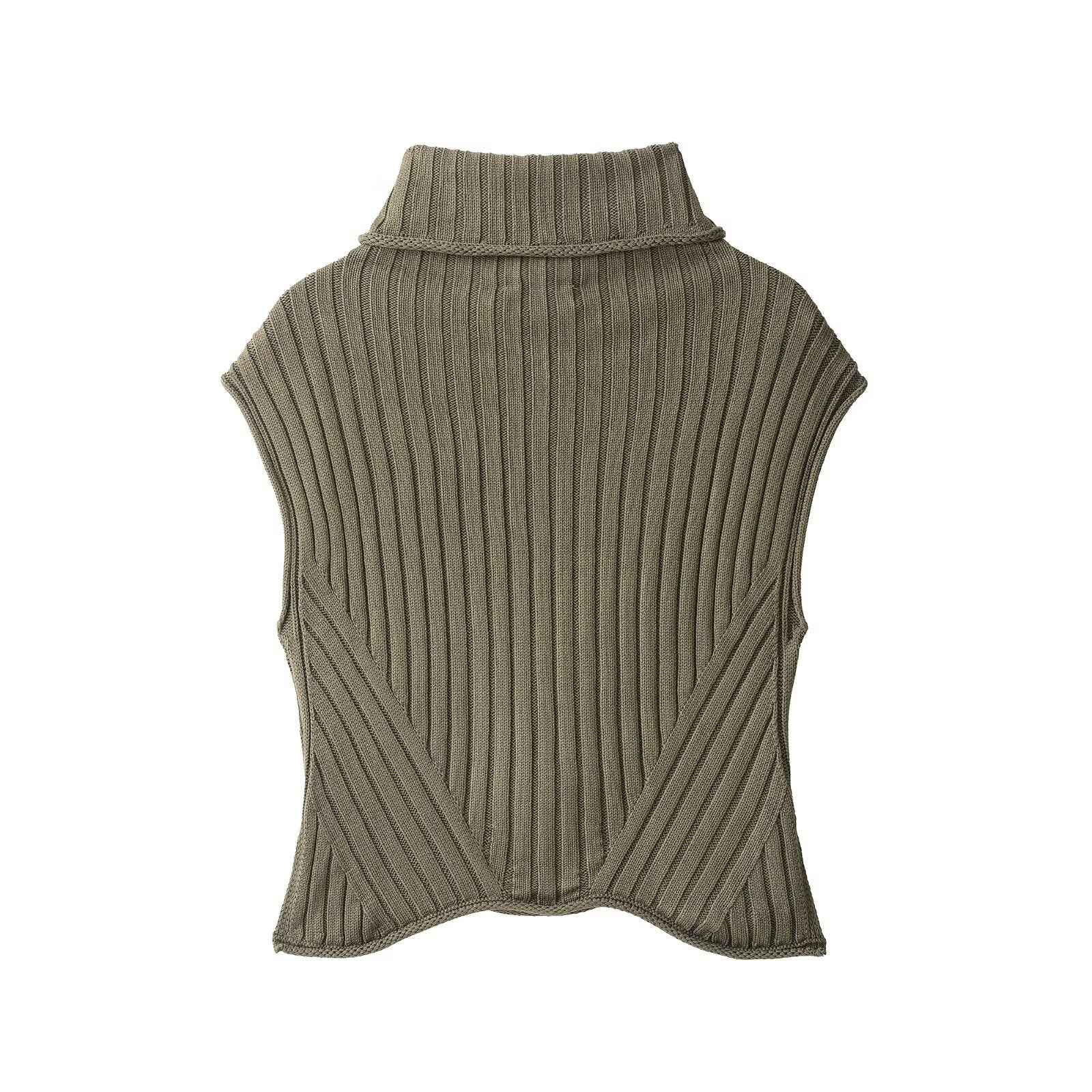 Turtleneck Knit Sweater Vest