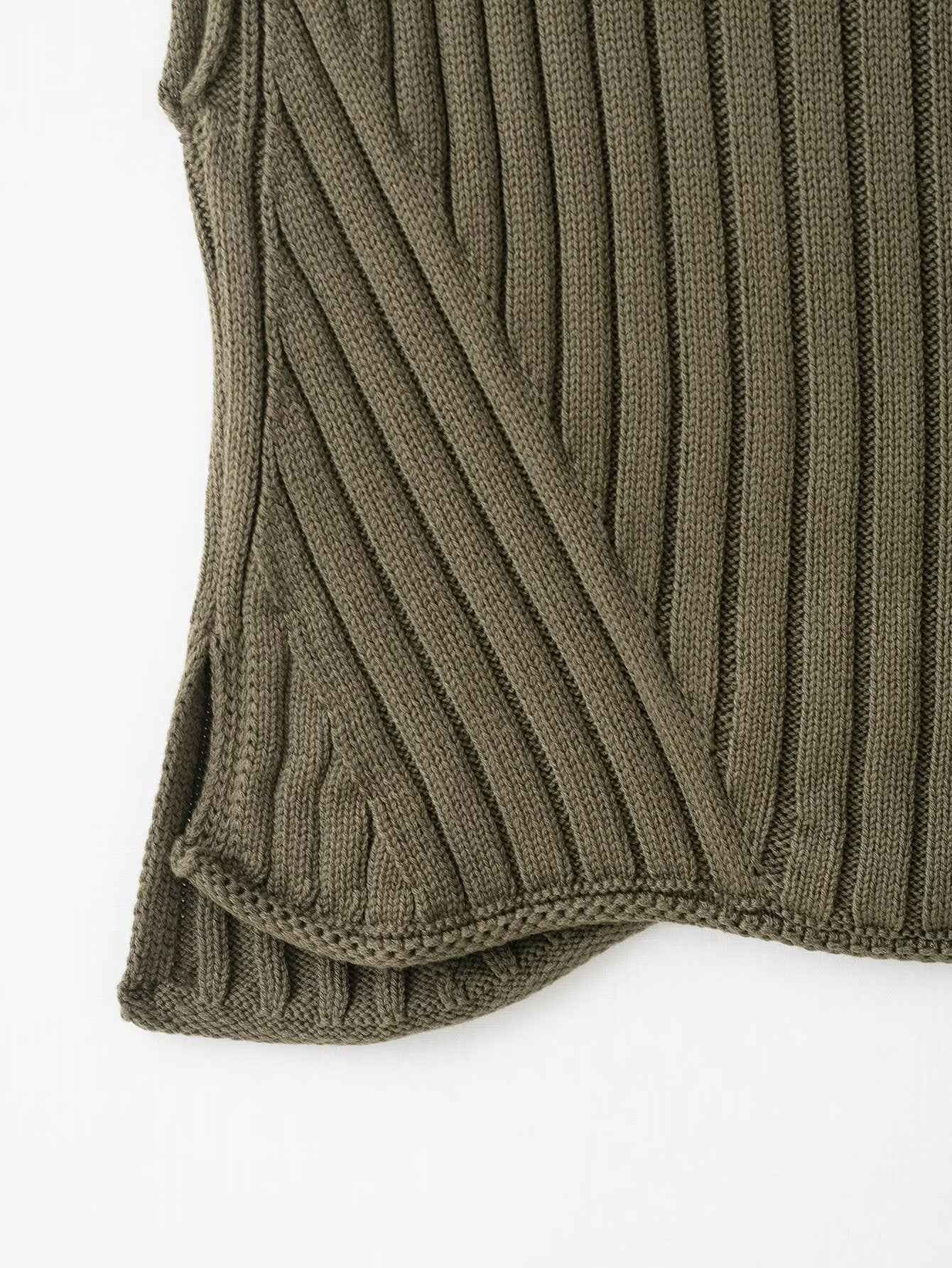 Turtleneck Knit Sweater Vest