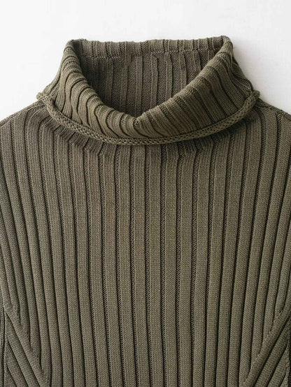 Turtleneck Knit Sweater Vest
