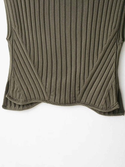 Turtleneck Knit Sweater Vest