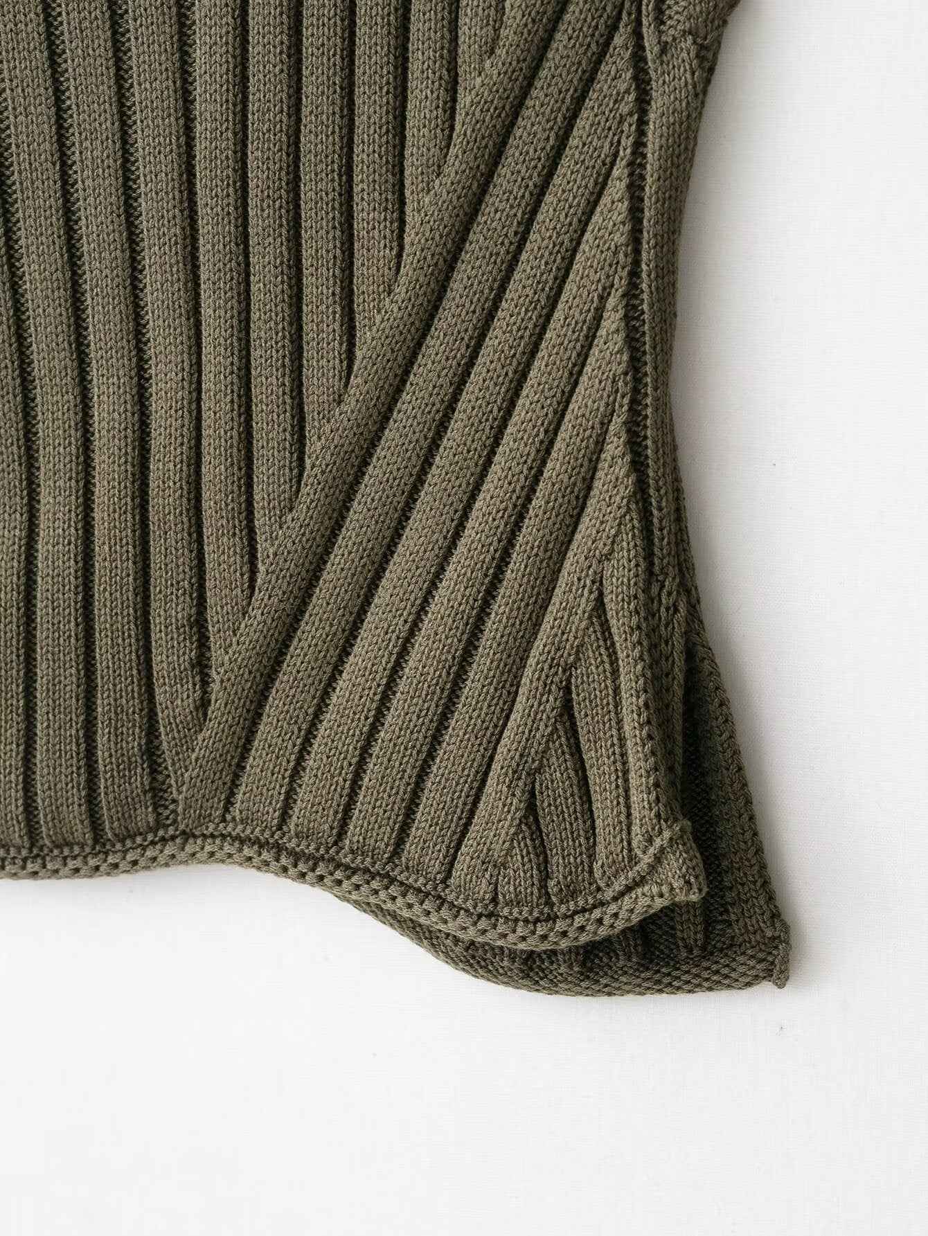 Turtleneck Knit Sweater Vest