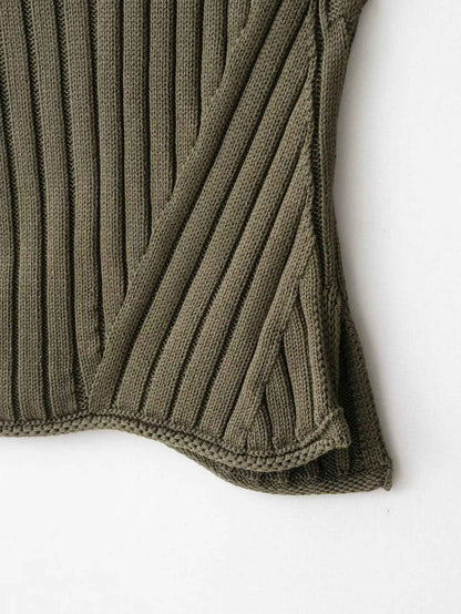 Turtleneck Knit Sweater Vest