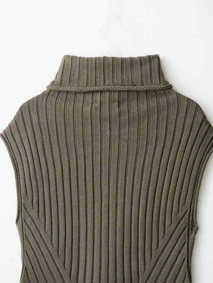 Turtleneck Knit Sweater Vest