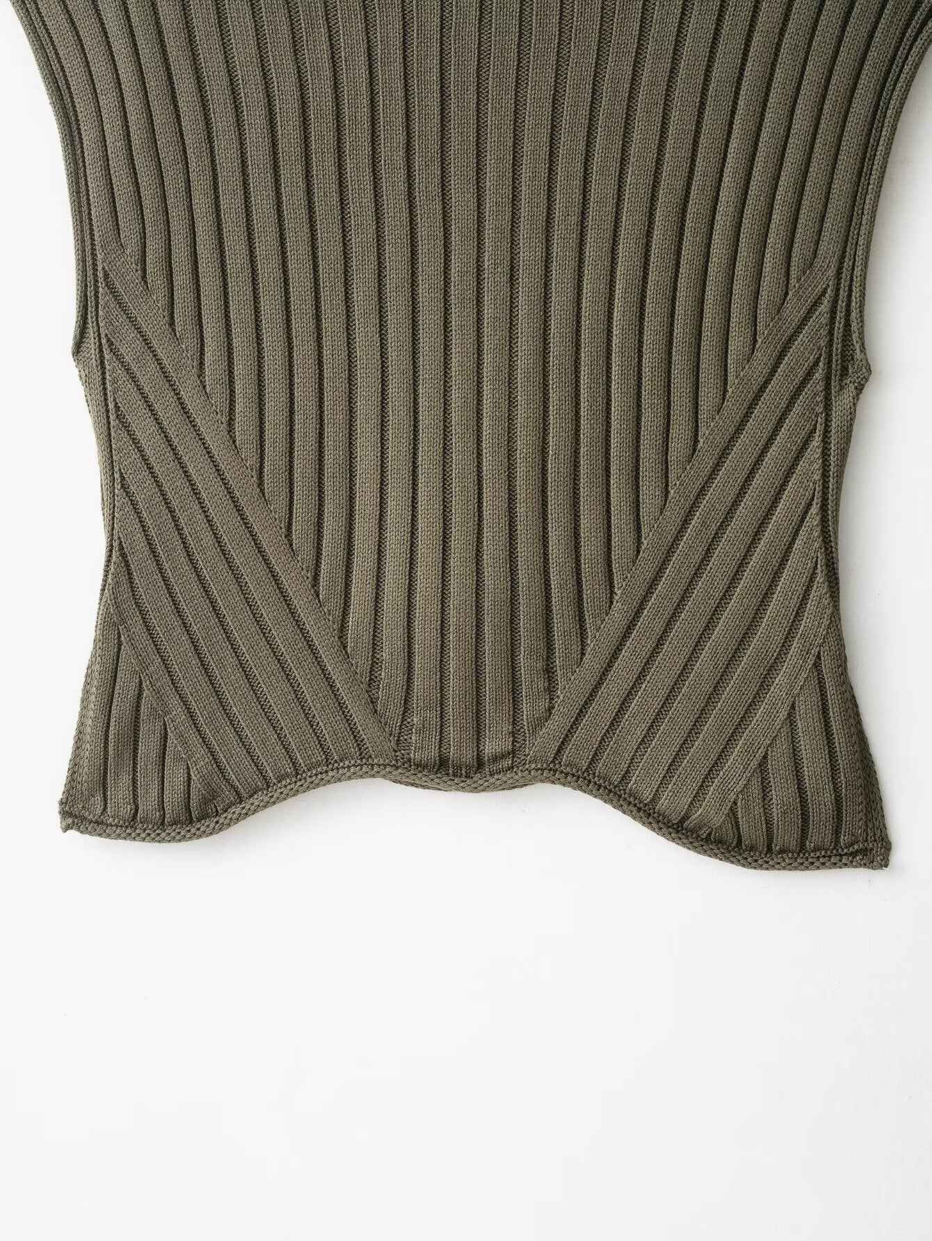 Turtleneck Knit Sweater Vest