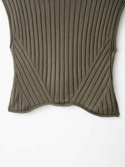 Turtleneck Knit Sweater Vest
