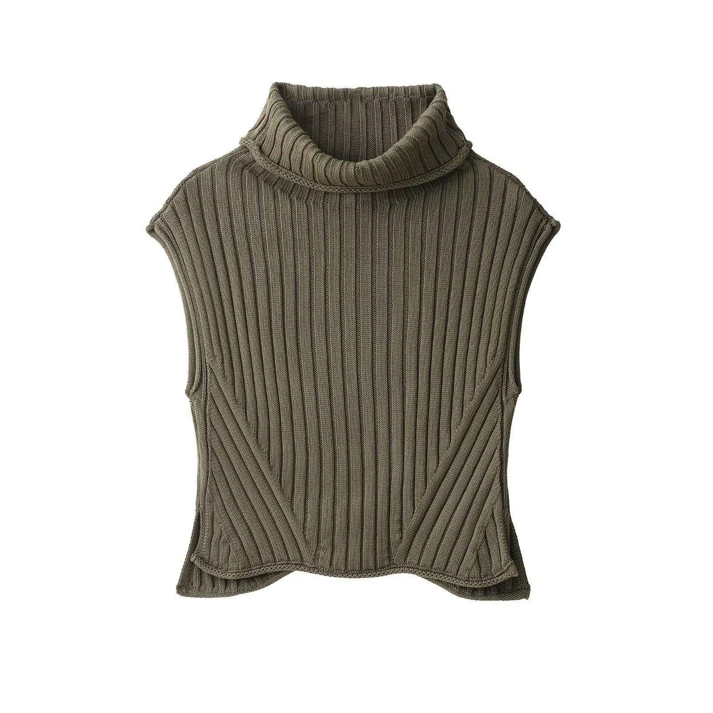 Turtleneck Knit Sweater Vest