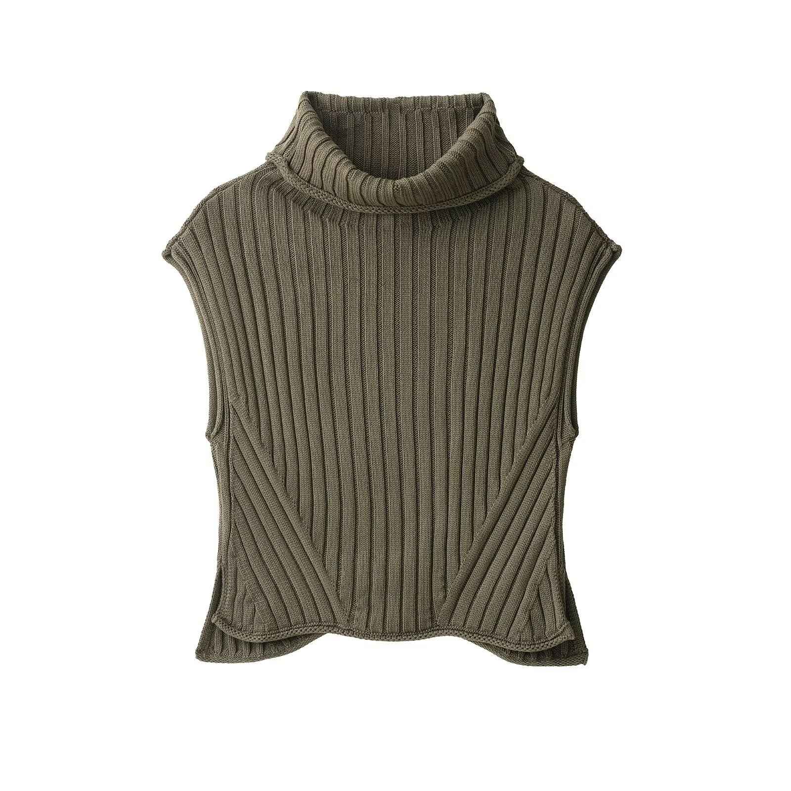Turtleneck Knit Sweater Vest