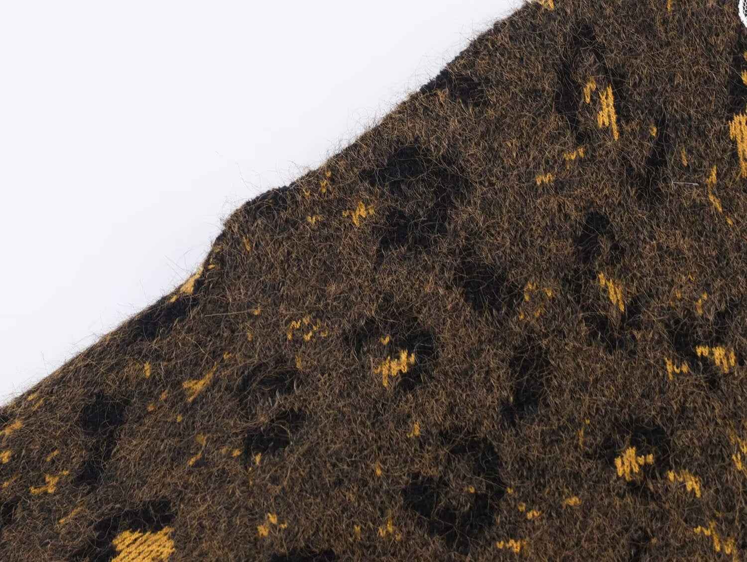Casual Lace Leopard Print Pullover Sweater