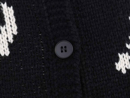 Question Mark Jacquard Knitted Sweater