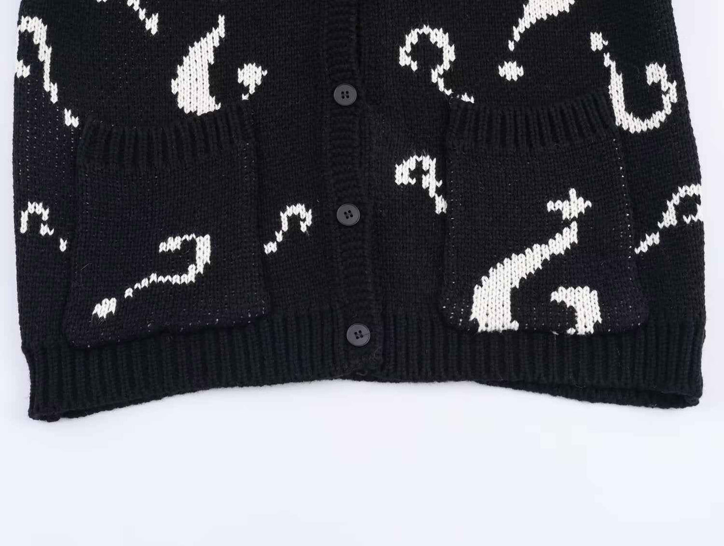 Question Mark Jacquard Knitted Sweater