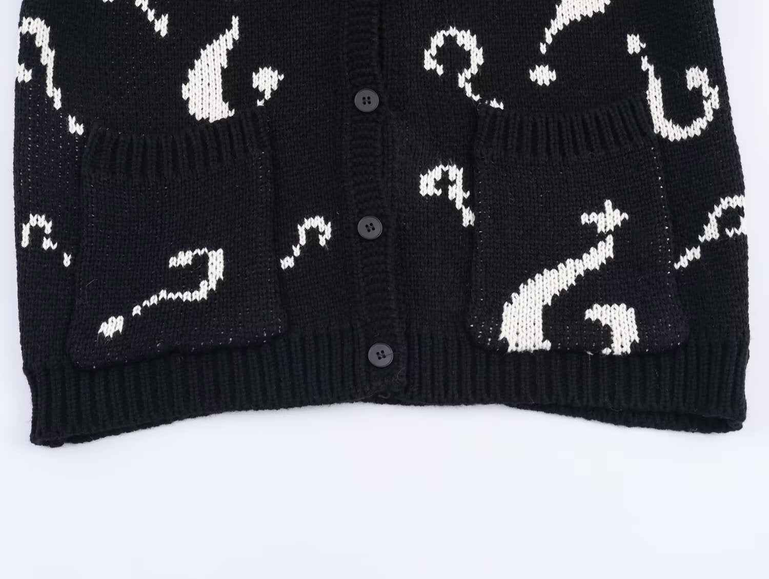 Question Mark Jacquard Knitted Sweater