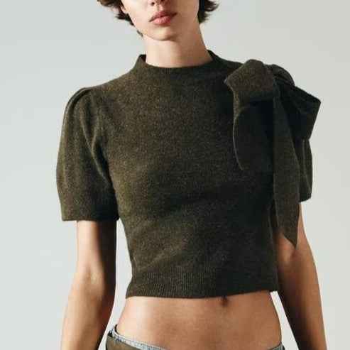 Solid Color Cardigan T-shirt